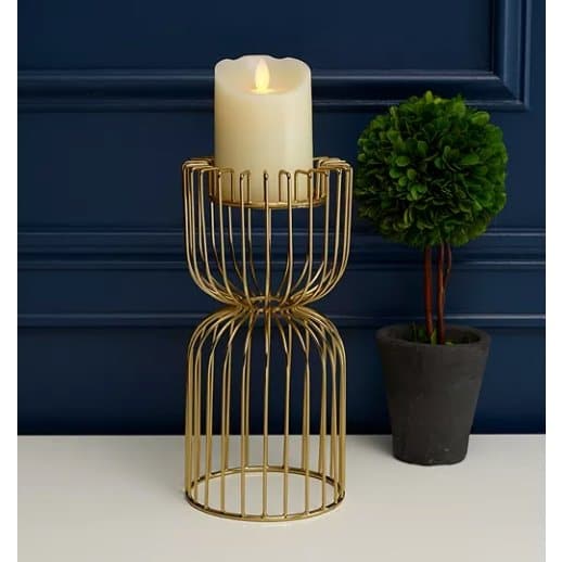 Scott Living Brass Birdcage Candleholder, Large - HER Home Design Boutique